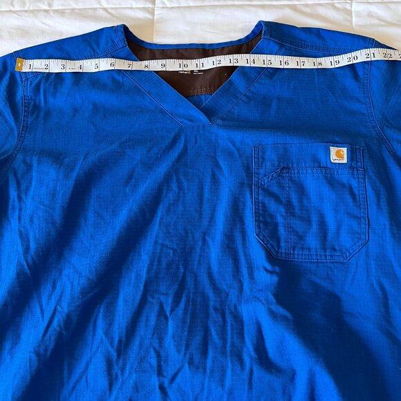 Carhartt Men's Scrub Top C15108 Royal Blue Size XL - Picture 3 of 11